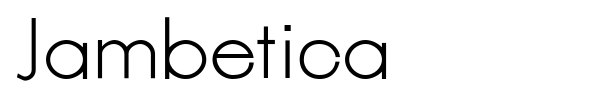 Jambetica font preview
